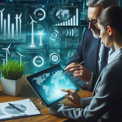 ESG portfolio on a tablet
